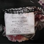 Pink republic black floral vneck top size medium Photo 7