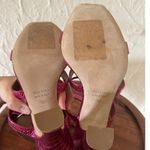 PARIS TEXAS Pink Metallic Crocodile Embossed Leather Pumps Size 7 Photo 7