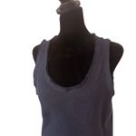 SAGA Made in Italy Ruffle Hem Midi Maxi Linen Dress Blue Size S/M Quiet Luxury Photo 4