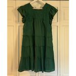 J. Marie green Ginny embroidered ruffle sleeve dress small Photo 1