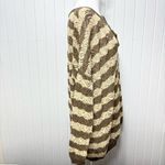 Peruvian Connection  Vintage‎ Crochet knit Brown and Cream Striped Sweater Size L Photo 3