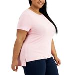 Alfani  Silver Peony Scoop Neck Core Tee Photo 2