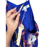 She & Sky NEW-  Royal Blue Tropical Floral Halter Romper - Size Small Photo 4