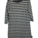 Apt 9 Women's Size Large Houndstooth Shift Dress Black White Knee Length Whimsy Photo 0