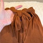 Free People  Brown Paisley halter Tank Top size small Photo 3