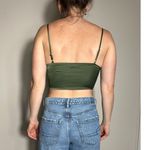 Nasty Gal  Green Satiny Crop Top Size 4 Photo 1