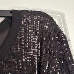 Vera Wang  Black Sequin Long Sleeve Dress Photo 7
