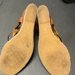 Fendi  Espadrille Strappy Sandal Brown Tan Olive 38 Wedge Neutral Criss‎ Cross Photo 4