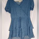 Altar'd State  Dusty Blue Speckled Romper Photo 0