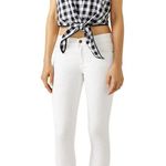 Parker  Size S Printed Dayton Top Embroidered Floral Black White Check Women’s Photo 2