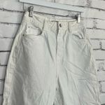 ZARA White Straight Leg Ripped Jeans Women’s 4 Distressed Mid Rise Preppy Y2K Photo 2