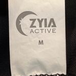 Zyia  Active Medium All Star Black Sports Bra Mesh Detailing Back Zip Closure Photo 6