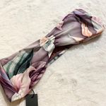 BCBGMAXAZRIA NWT VIntage Romance Bandeau Bikini Top Size 4 Small Lavender Photo 2