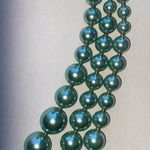 Charter Club NWT Signed  Satin Blue Pearl Necklace Photo 3