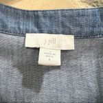 J Jill Floral Embroidered Denim Open Front Jacket Women’s Sz S Boho Hippie EUC Blue Photo 6