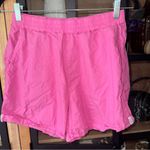 Anthropologie SUNDRY shorts high waisted barbie pink performance hiking activewear workout Photo 0