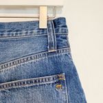 Madewell  Rigid Denim A-Line Button Fly Mini Jean Skirt Destructed Edition 26 Photo 8