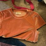 Madewell  Peach Pink Velvet Crewneck Tee Size XS Photo 6
