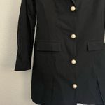 ZARA NWT  Pearl Button Blazer Dress in Black Small Photo 4