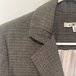 CAbi Women's Plaid Notch Lapel Single Breasted Blazer Jacket Black Tan Size 6 Photo 6