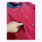 Diane Gilman DG2  Women's Denim Jacket Faux Studded Pockets Biker Patriotic 1X Photo 6