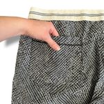 Anthropologie  Tiny Pants L Black White Print‎ Cotton Boho Cuffed Cropped Photo 9