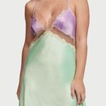Victoria's Secret  Colorblock Satin Lace Inset Slip Dress Photo 0