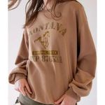 Urban Outfitters  Montana Sweatshirt Embroidered Pullover Fleece Brown Medium Photo 0