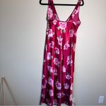 Vintage 90s California Dynasty Pink Floral Satin Slip Dress Womens M Ribbon Size M Photo 1