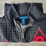 Karen Scott Ohio State Buckeyes Black Quilted Full Zip Vest OSU Patchwork Logo Red Size M Photo 11
