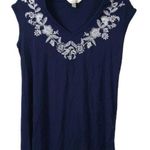 Soma Womens XS Blue White Sleeveless Top Blouse Photo 0