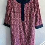 Vineyard Vines  Damask Shell Silk Blend Sheath Pink/Navy Size 8 Photo 0