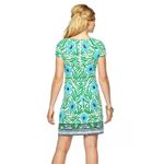 Lilly Pulitzer  Layton Sea Oat Ikatty Ikat Engineer Print Shift Dress Size Medium Photo 3