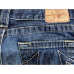 True Religion World Tour Drew Straight Distressed Jeans Women’s Sz 26 Button Fly Photo 5