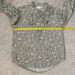 AG Adriano Goldschmied ‎ Celeste Peasant Blouse Green Floral XS Photo 8