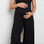 Rachel Pally Victoria Jumpsuit Ribbed Cropped Wide Leg Black Size Small Photo 0
