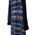 J.Crew  | 6 | Metallic Sheer Long Sleeve Dress Short Women's Silver Blue Photo 1