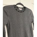 Goldie $125 New  Lewinter Ribbed Pyramid Tipped Long Sleeve Tee - Small - Gray Photo 2