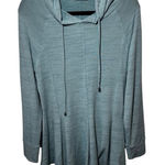 Soft Surroundings  Aqua Heather Stretch‎ Knit Riverland Tunic Hoodie Size Medium Photo 0