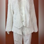 POL - Ivory/Oatmeal Loose Weave Cozy Cardigan Size Medium Photo 7