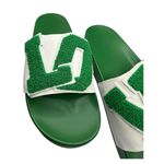Tory Burch  NWOT Green LOVE Slide Sandals Walk on Sunshine Photo 3