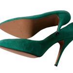 Frederick's of Hollywood  Green Suede Leather Pointed Toe Heel Pump Shoes Size 7.5 Photo 8