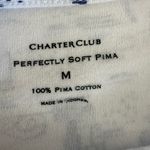 Charter Club  Fitted Blue and White Short Sleeve T-Shirt (746) Photo 13