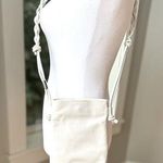 Vince Camuto  White Genuine Leather Braided Strap Crossbody Bag Purse Photo 0
