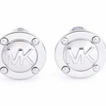 Michael Kors  Silver Stud Logo Earrings NWT Photo 1