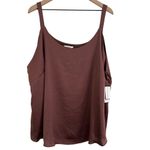 Bar III Gaucho Brown Scoop Neck Camisole Tank Top Size 3X New Photo 1