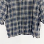 Vince  Plaid Pullover Oversized Shirt Dress Size Large Green Black Photo 2