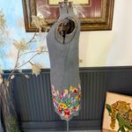 All that jazz Vintage Gingham Floral Mod Inspired Shift Dress ~ Size 10 (M) 💚🍄 Photo 2