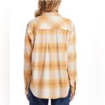 Weatherproof  Women's Plaid Shirt - Yellow and White Photo 1