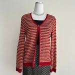 St. John  Sweater Womens Medium Wool Knit Button Front Preppy Cardigan Photo 5